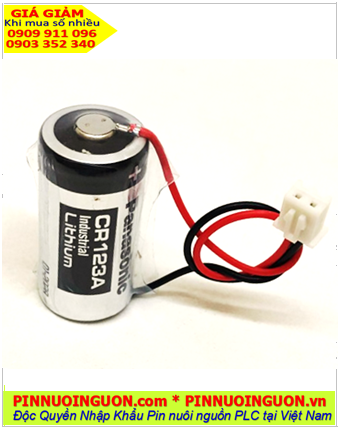 Panasonic CR123A, CR17345 (Zắc PH2.54) ; Pin Panasonic CR123A, CR17345 Industrial Lithium 3v 